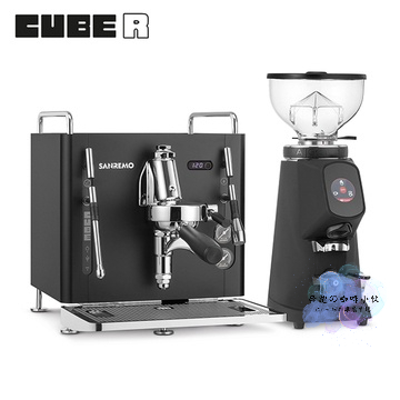 組合價 SANREMO CUBE R 單孔半自動咖啡機 110V 黑色 + AllGround 磨豆機 110V 磨豆機