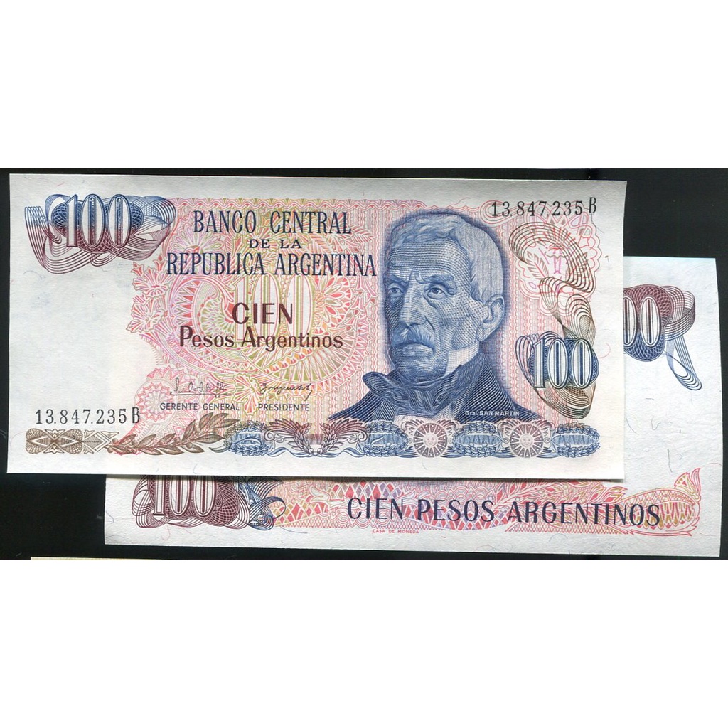 【紙鈔】ARGENTINA (阿根廷), P315 , 100-PESO , 1983 ,品相全新UNC #190905