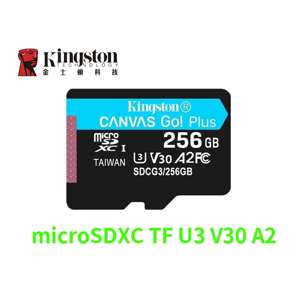 Kingston 金士頓 256G microSDXC TF U3 V30 A2 256G 512G 記憶卡 SDCG3