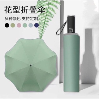 全新現貨圓邊雨傘安全性高全自動開合雨晴兩用黑膠設計有效防曬