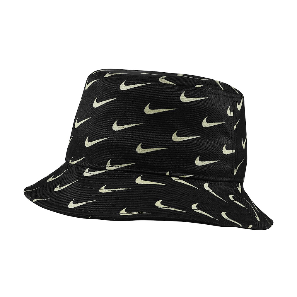 Nike 漁夫帽 Y Bucket Hat 帽子 兒童漁夫帽 遮陽帽 運動帽 休閒帽 滿版 黑色 DC4054-010