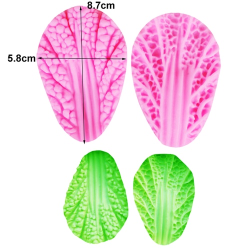 小白菜葉子黏土矽膠紋路模
