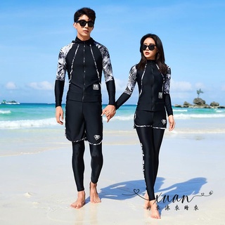 Xuan♥韓國潛水衣🔥情侶長袖防曬泳裝泳衣水母衣-加大尺碼潛水衣衝浪衣【男+女】防寒外套潛水衣ZM2009
