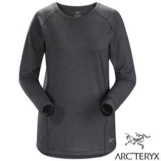 【ARCTERYX 始祖鳥】女 超輕彈性長袖圓領防曬快乾排汗衣 Tolu Top/適登山健行 黑 20953