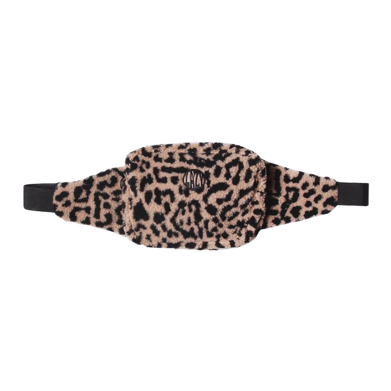 英國品牌Lazy Oaf Leopard Fleece Bum Bag復古豹紋隨身腰包側背包
