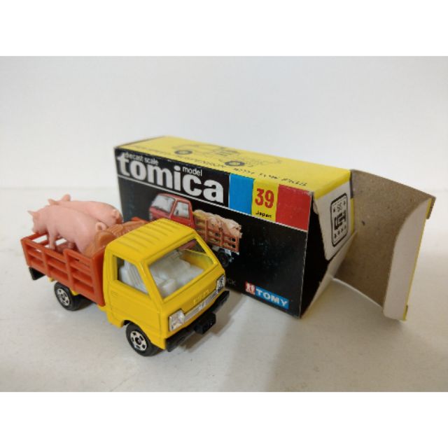 TOMY TOMICA 39-3-1 黑盒 家畜運搬車 日本製  SUZUKI CARRY CATTLE TRUCK