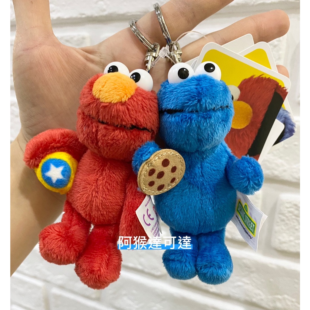 阿猴達可達 JAPAN日本限定 NICI 芝麻街 elmo 餅乾怪獸 娃娃吊飾 鑰匙圈 超精緻 全新特價
