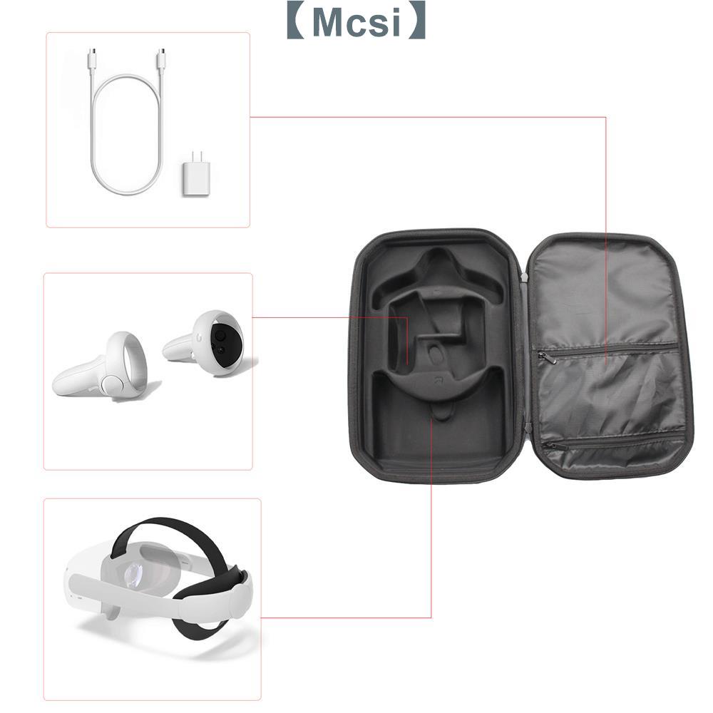【Mcsi工坊】Oculus Quest 2 VR眼鏡耳機收納盒單肩包便攜包硬殼防水保護配件