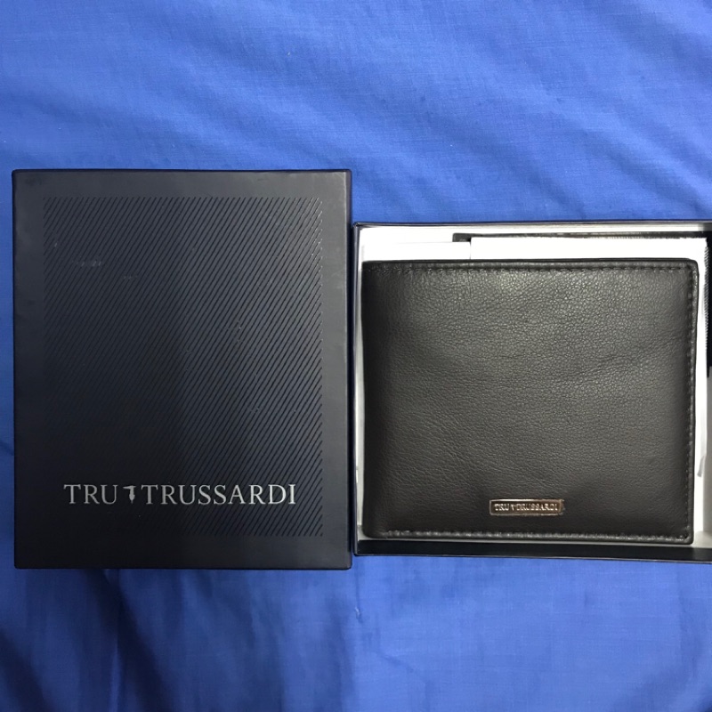 TRUSSARDI JEANS 咖啡羊皮皮夾