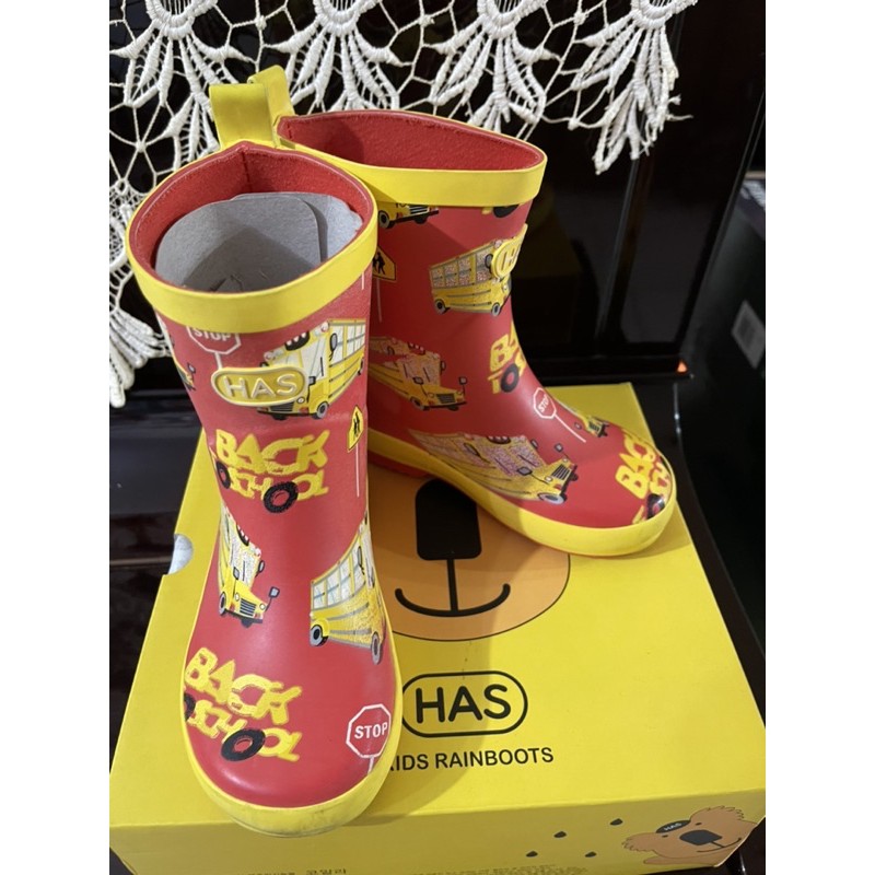 🌸HAS兒童整套雨具🌸兒童造型雨鞋(size26)&amp;雨衣（size6)