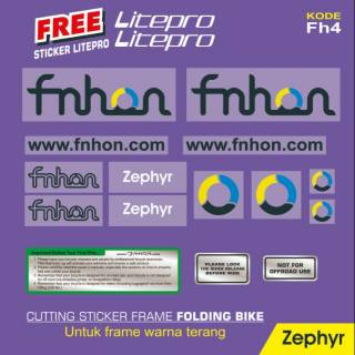 折疊自行車車架 Fnhon Zephyr 模型切割貼紙