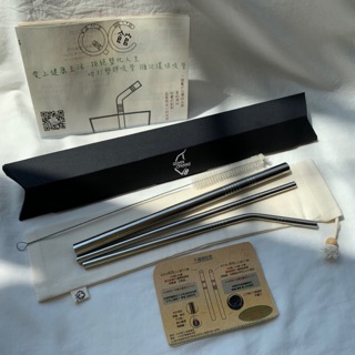 QC館-臺灣製【SUS316L不鏽鋼吸管組合】SUS316L stainless steel straw SET