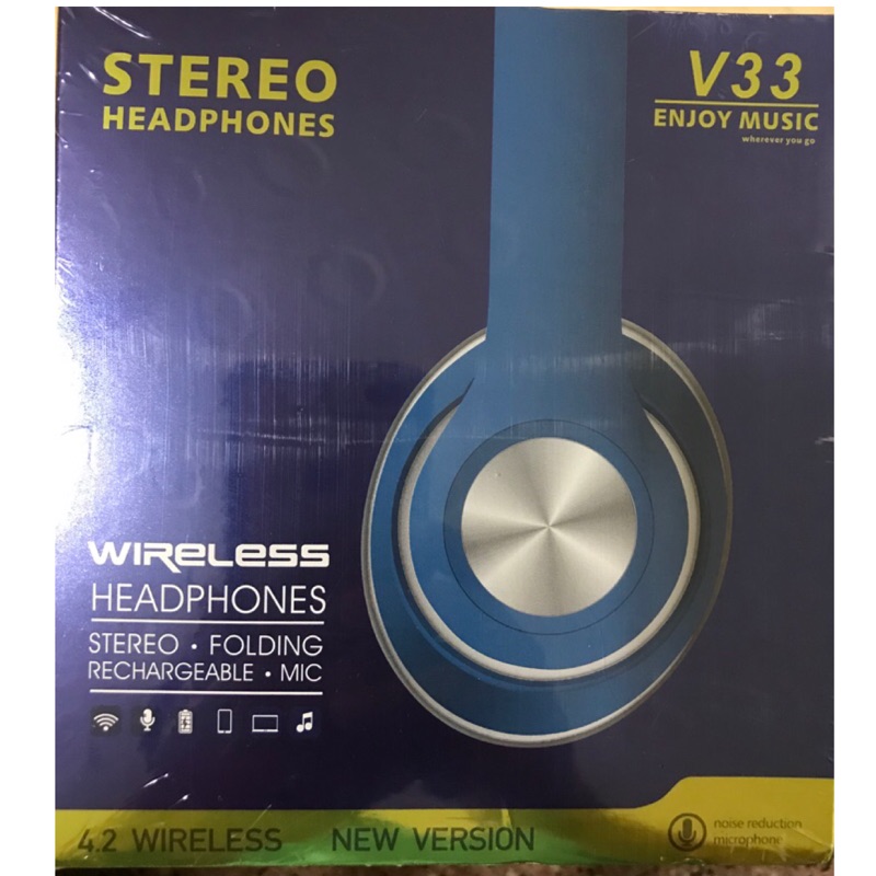 [特價] Stereo V33 全罩式 藍芽耳機 紅色