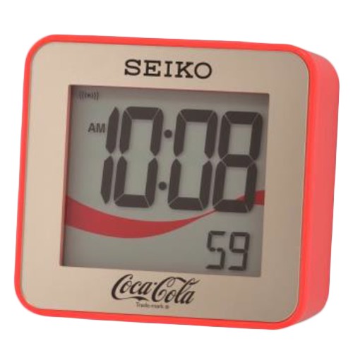 SEIKO   QHL903Q 可口可樂鬧鐘 嗶嗶鬧鈴 燈光計時碼錶 日曆顯示 國隆手錶專賣店