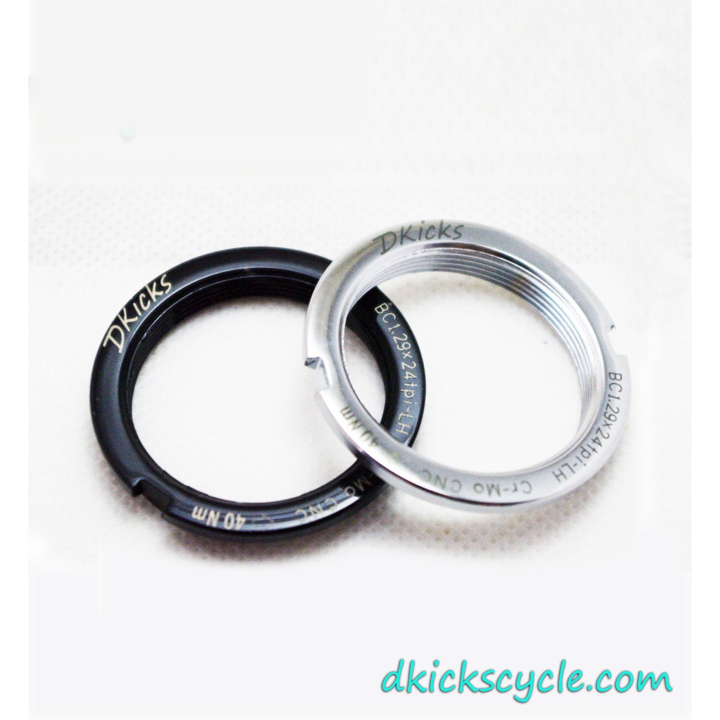 Dkicks cycle Fixed gear 花鼓鎖緊環 CNC Lock ring 黑色或銀色 單速車 城市車