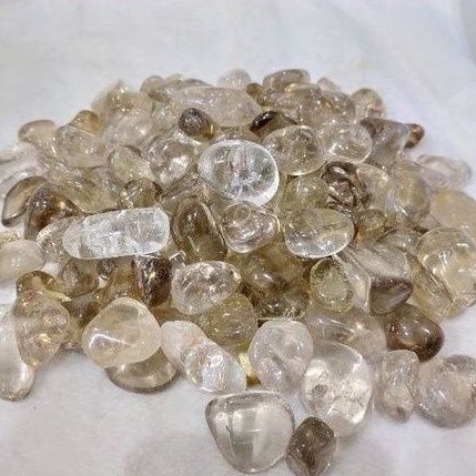 『靖靖水晶礦石』茶晶 黃水晶 白水晶 滾石 碎石
