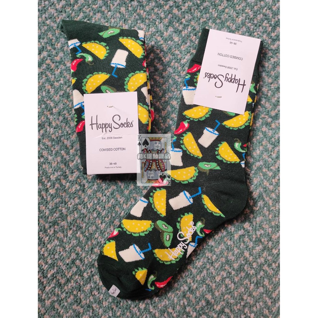 Happy Socks 快樂襪 Taco 酪梨 綠色 時尚襪 潮流襪 男女襪均可穿 36~40