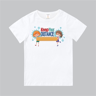 T365 臺灣製造 MIT CORONAVIRUS COVID-19 KEEP YOUR DISTANCE 親子裝 T恤