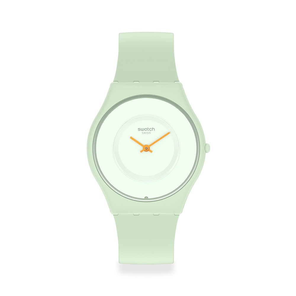 【SWATCH】SKIN 超薄 生物陶瓷 手錶 VERDE (34mm) 瑞士錶 男錶 女錶 SS09G101