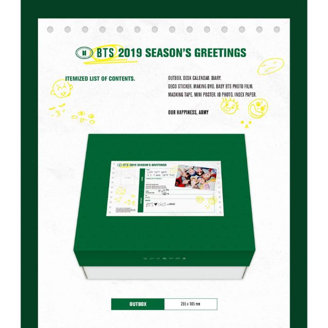 🌸釋出🌸BTS 2019 Season greeting年曆組