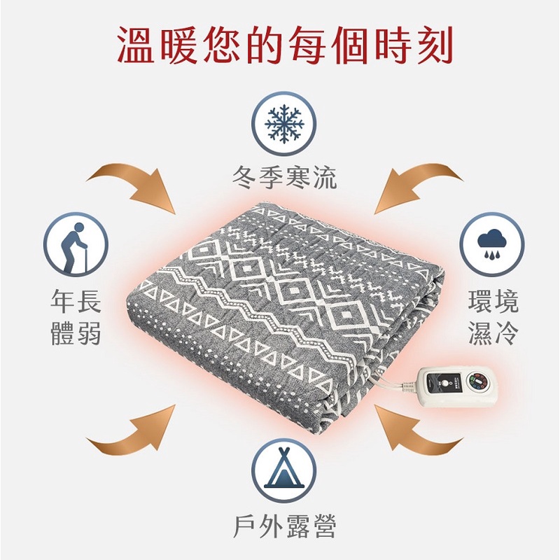 Comefree 雙人恆溫韓國電毯 CF2268 高級雙人平鋪式韓國高品質電毯 保暖毯 毯子毛毯 恆溫電毯
