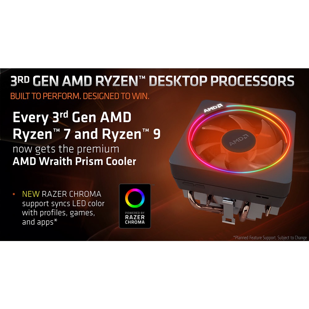 AMD R7 原廠RGB幽靈扇(新版) Wraith Prism RGB
