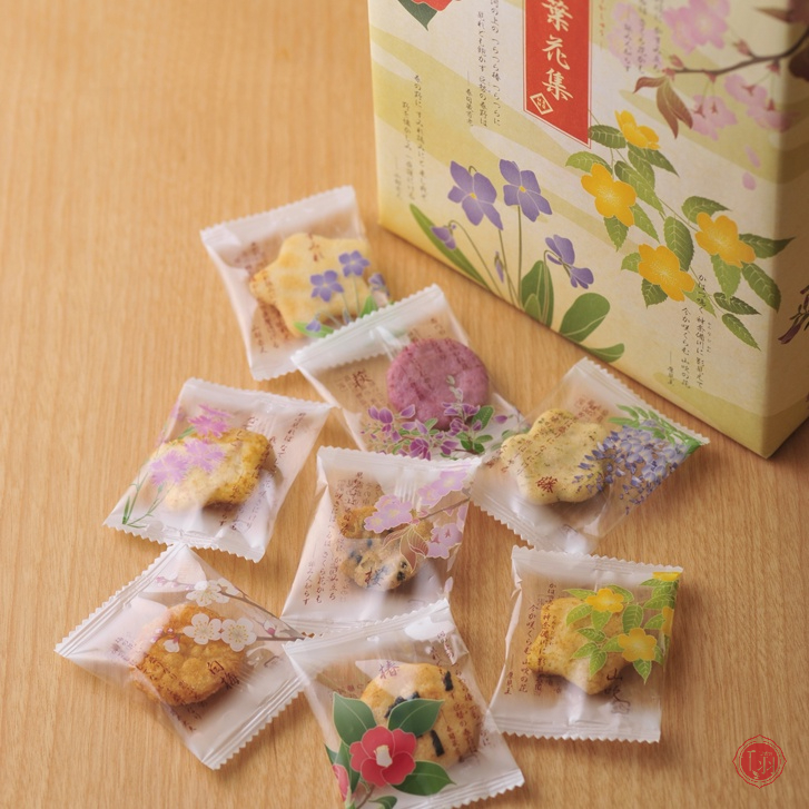 日本萬葉花集米果禮盒 米果三州総本舖製菓禮品伴手禮年節送禮禮盒日本米果米菓米餅 蝦皮購物