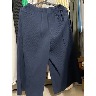 me Issey Miyake 八分寬褲 KF252 基本款 藍色、灰白色 三宅一生便宜賣 訂金價（附吊牌實穿）