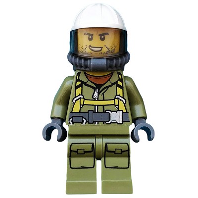 60125 60123 LEGO Volcano Explorer 樂高沙綠色身體腳 火山探險家人偶 CITY