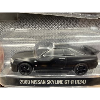 《模王》 1/64 美國綠光 模型合金車 2000 Nissan GTR R34