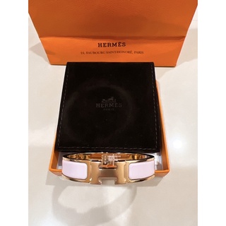 【正版Hermes 愛馬仕 】經典Clic H LOGO琺瑯細版手環 有購買證明 免卡分期#學生、軍人、上班族 皆可申辦
