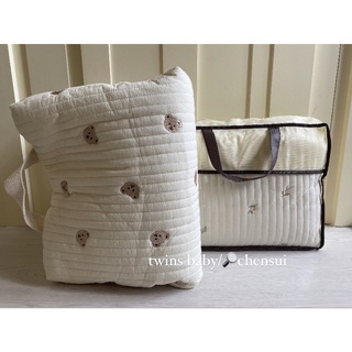 Twins／現貨／韓版刺繡攜帶式床墊-新款扣式