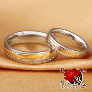 男款或女款【為你歌頌水鑽戒指】尾戒 對戒 婚戒 夫妻 訂婚戒 求婚戒 雕刻 鈦鋼 含開光 馥瑰馨盛NS0360-1