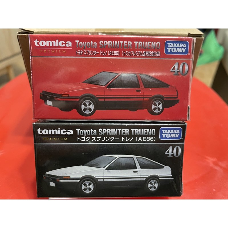 TOMICA 多美 黑盒 NO.40 Toyota sprinter trueno AE86 一般+初回