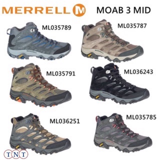 《TNT運動廣場》MERRELL MOAB 3 MID GTX 男 高筒 防水 黃金大底 登山鞋 ML036243