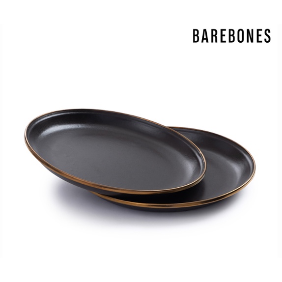 時尚復古~【兩入一組】Barebones CKW-341 琺瑯盤組 Enamel Plate (11") / 炭灰