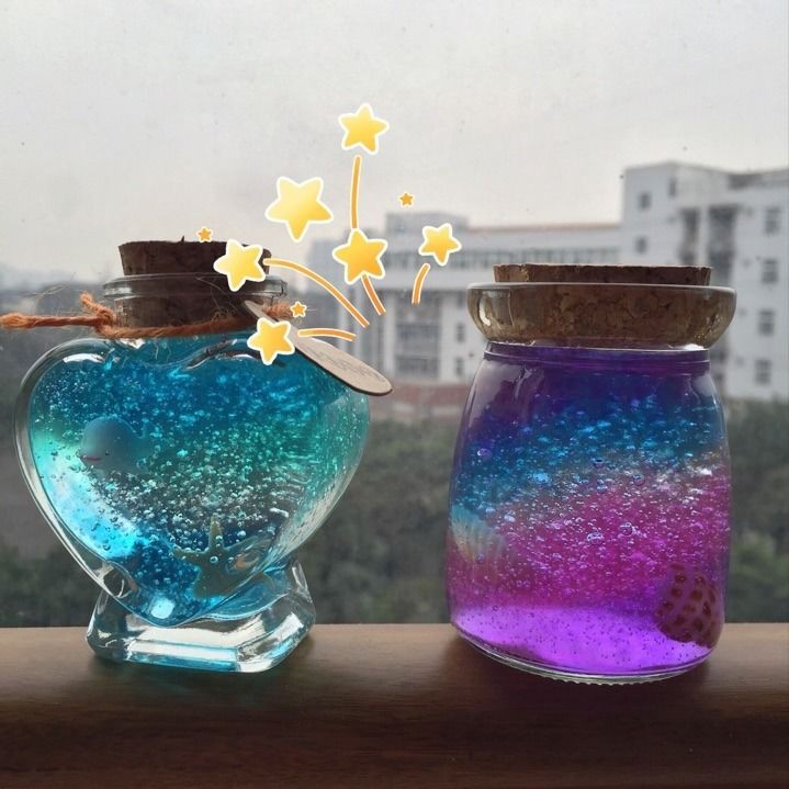 DIY 創意 星空瓶 彩虹瓶 玻璃許愿瓶 漂流海洋瓶 木塞星星瓶 幸運星 瓶子-幸運小紅書