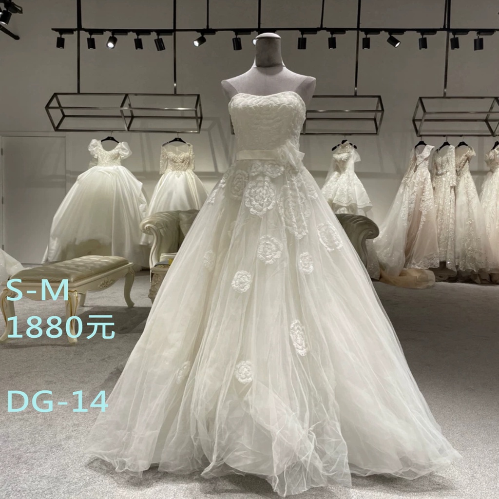 二手禮服😍一折拍賣，手工白紗系列，自助婚紗首選精品DG-14-  #新娘婚紗