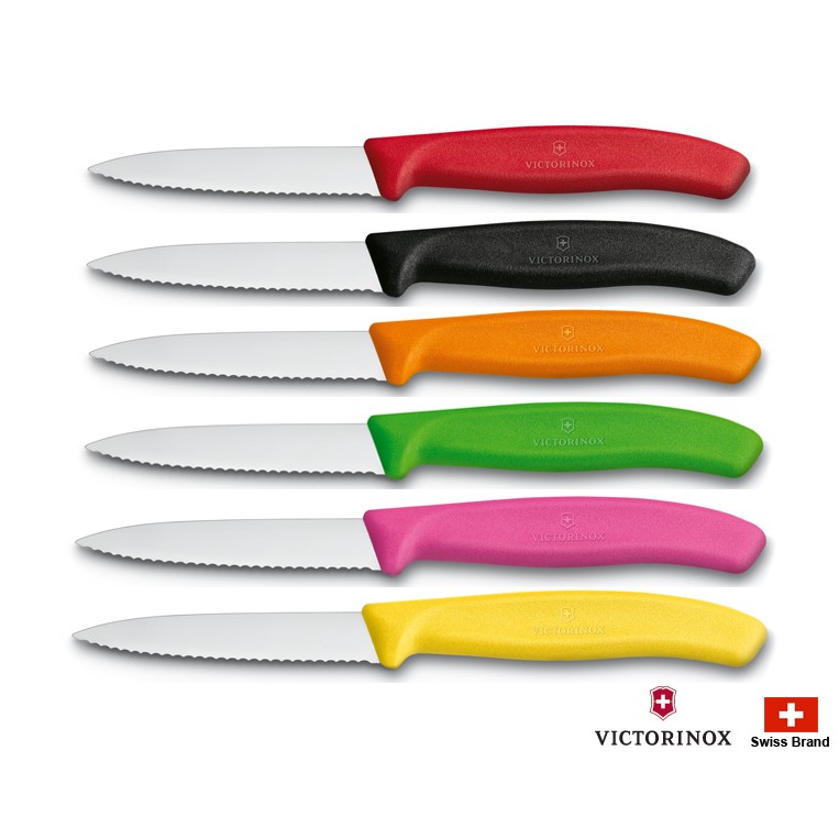 Victorinox瑞士維氏彩廚系列8cm刃長尖刃鋸齒水果刀(6色款),瑞士製造