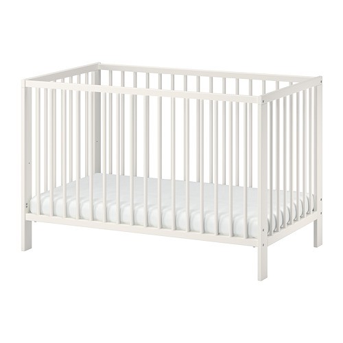 IKEA GULLIVER 嬰兒床白色不含床墊(僅拍攝陳設使用)