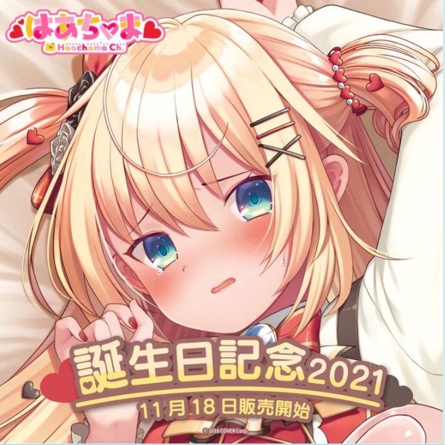 現貨 Hololive 赤井心 赤井はあと 哈洽馬 2021 生日 套組 滑鼠墊 T恤 托特包 直筆親簽明信片 親簽