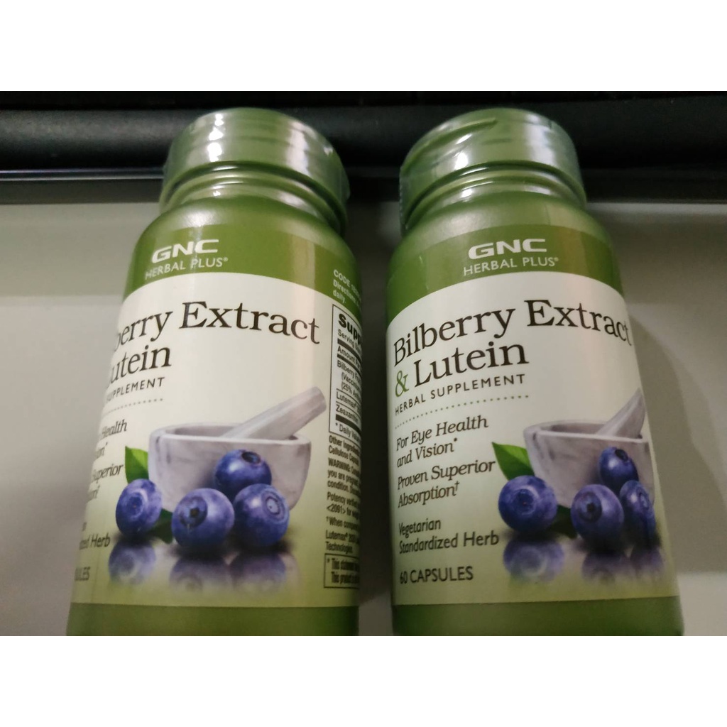 GNC Bilberry Extract &amp; Lutein 山桑子60顆 葉黃素2024/01