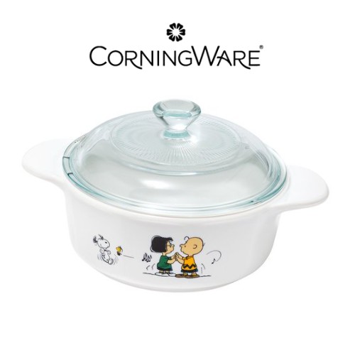 [CORNINGWARE] SNOOPY 史努比 帶蓋彩色圓形砂鍋（0.8L / 1.2L / 2.2L）