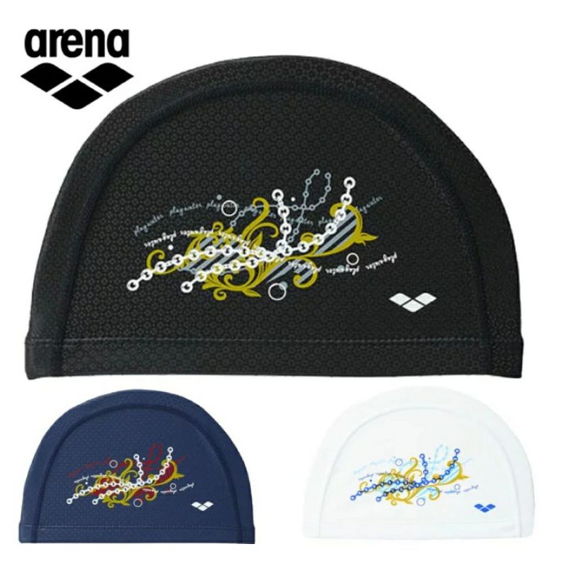 現貨日本購入arena防水矽膠＋布雙層泳帽ARN-0410不黏髮不咬髮保護秀髮
