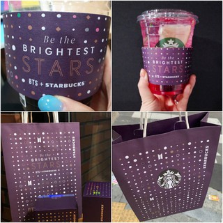 (現貨杯套)❤韓國代購❤ 韓國 星巴克 BTS starbucks 防彈少年團 聯名 紙袋 杯套 蒐集 蒐藏