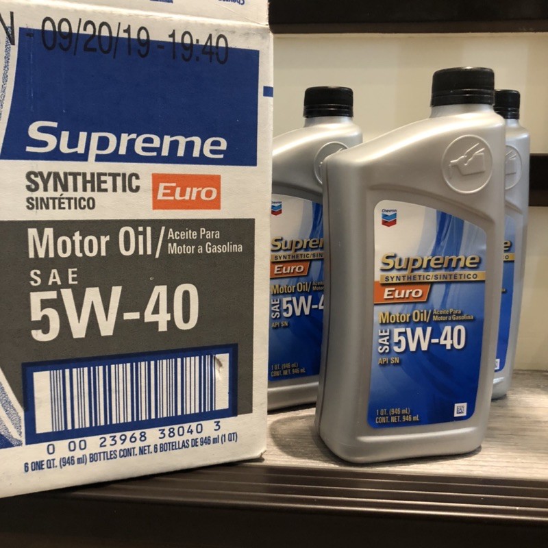 3瓶465🔥Chevron Supreme SN 5W-40 Euro 946ML 汽車機油 機車機油 全合成機油