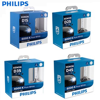 一組兩顆 PHILIPS飛利浦 德國製D1S/D2S/D3S/D4S HID燈泡6000K白光 原廠色溫升級款