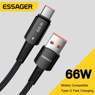 Essager 66W 6A 超快速充電器電纜快速 USB Type C 充電數據線, 用於 Realme 小米 Poc