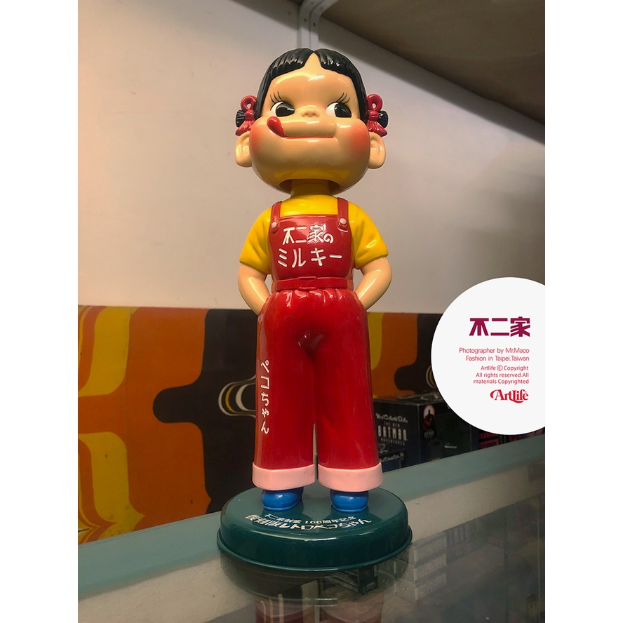 ArtLife @ 不二家 PEKO 創業100周年記念 復刻版ペコちゃん人形 首振り 綠盤 牛奶妹