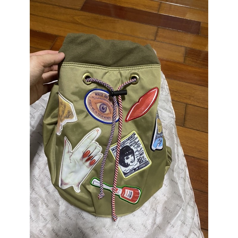 天王寺beams購入特色圓桶束口背包 蝦皮購物